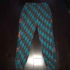 Wax print pants